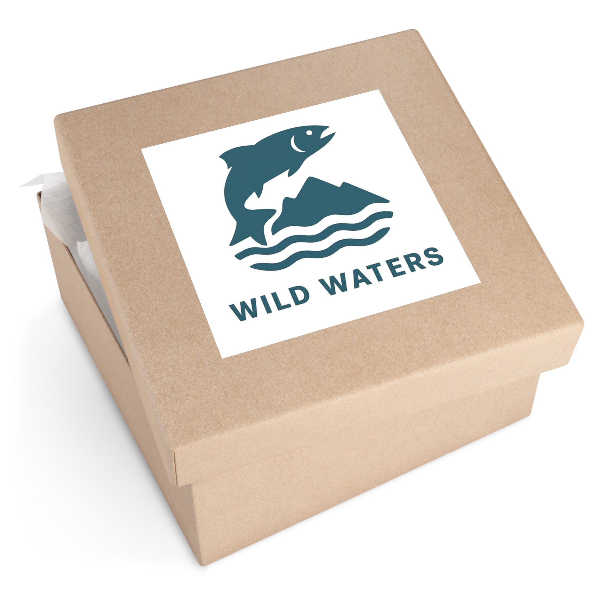 Wild Waters Outdoor Square Stickers