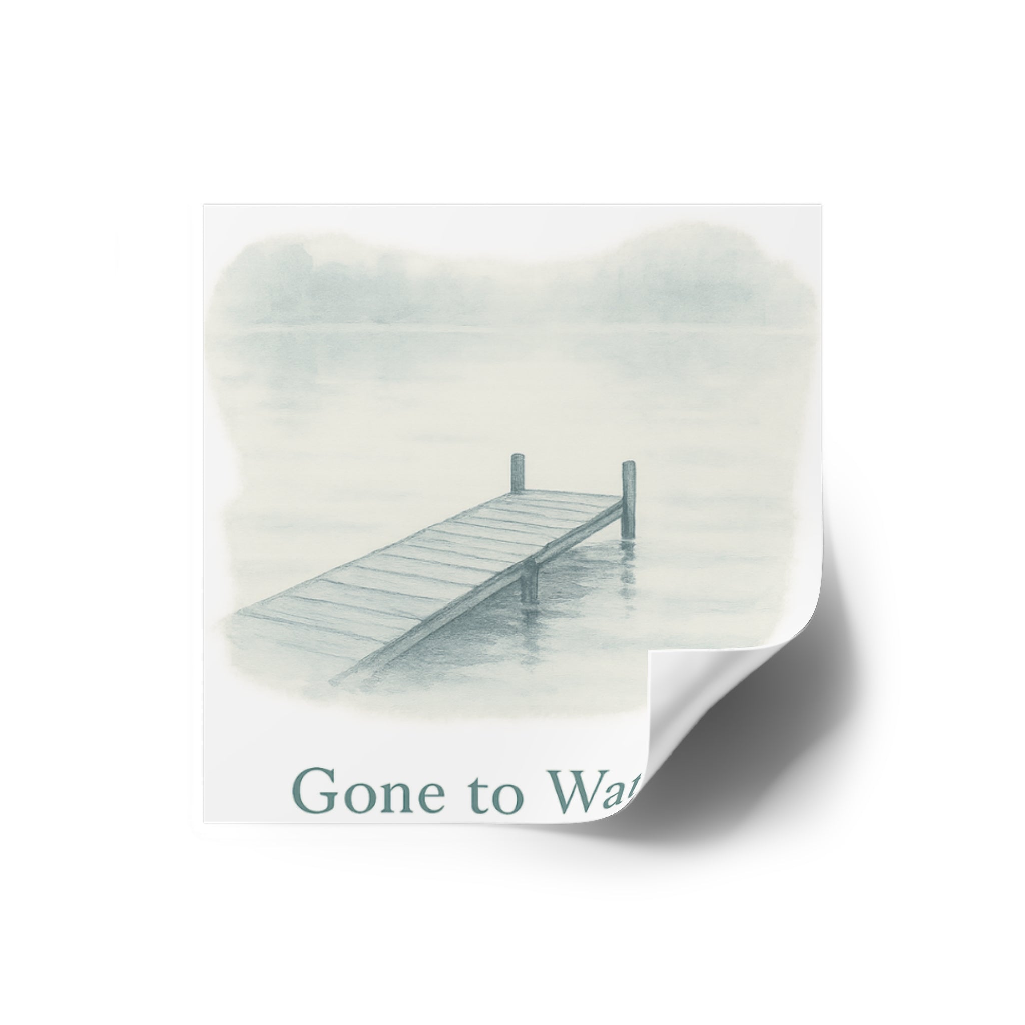 Gone to Water Square Stickers