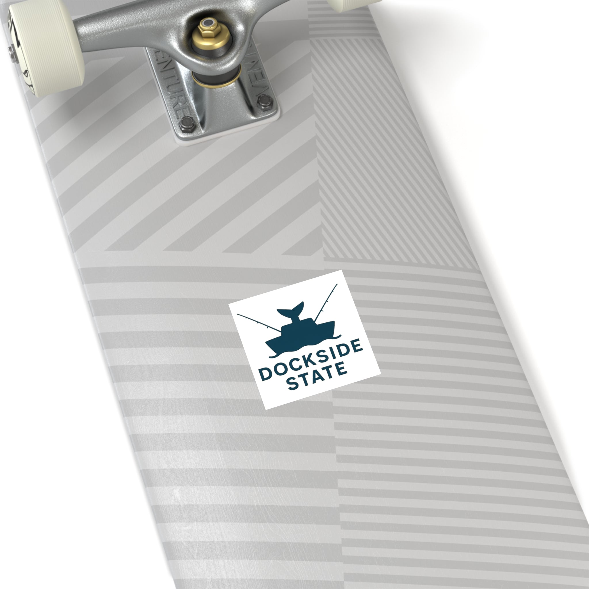 Dockside State Outdoor Square Stickers - Nautical Fishing Decor