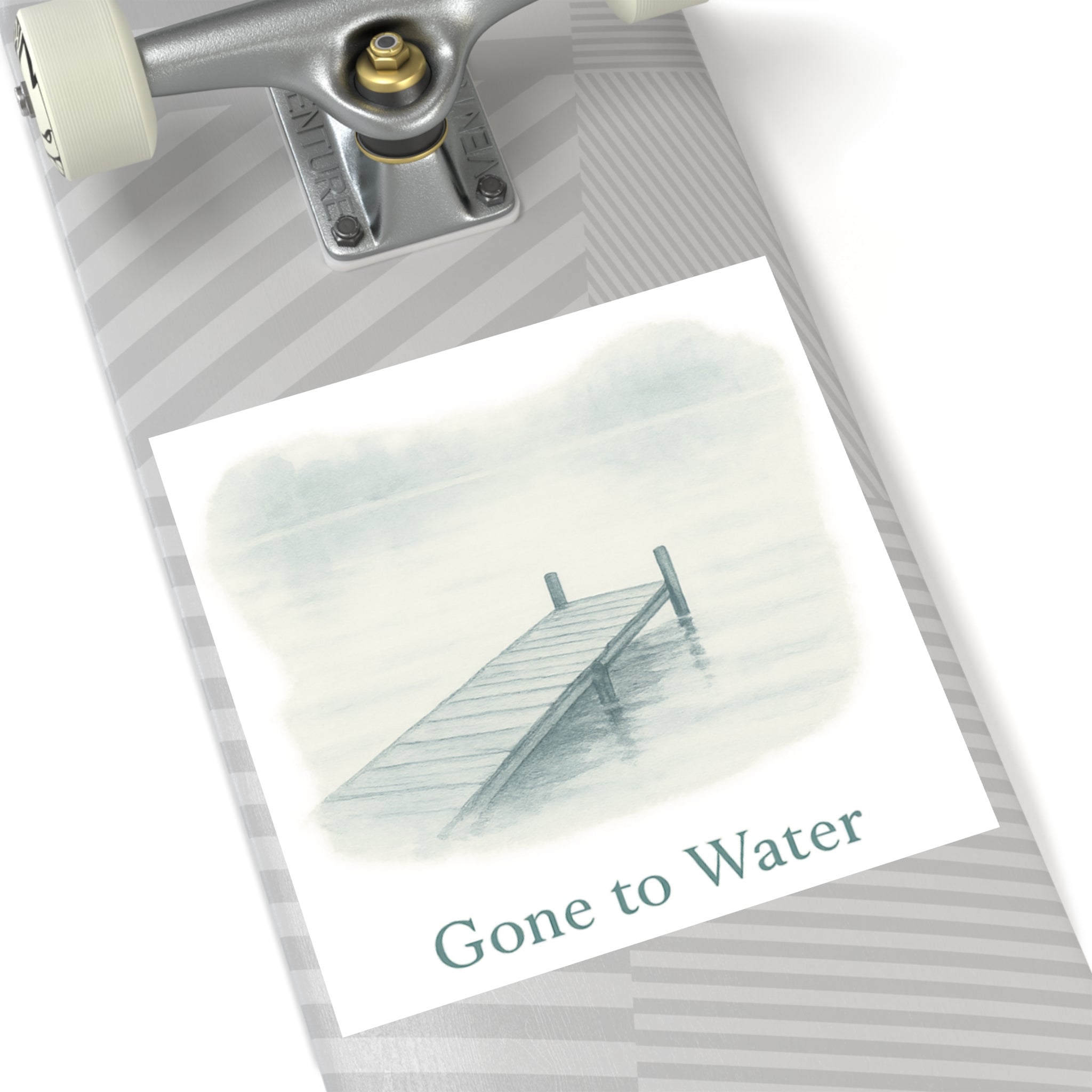 Gone to Water Square Stickers
