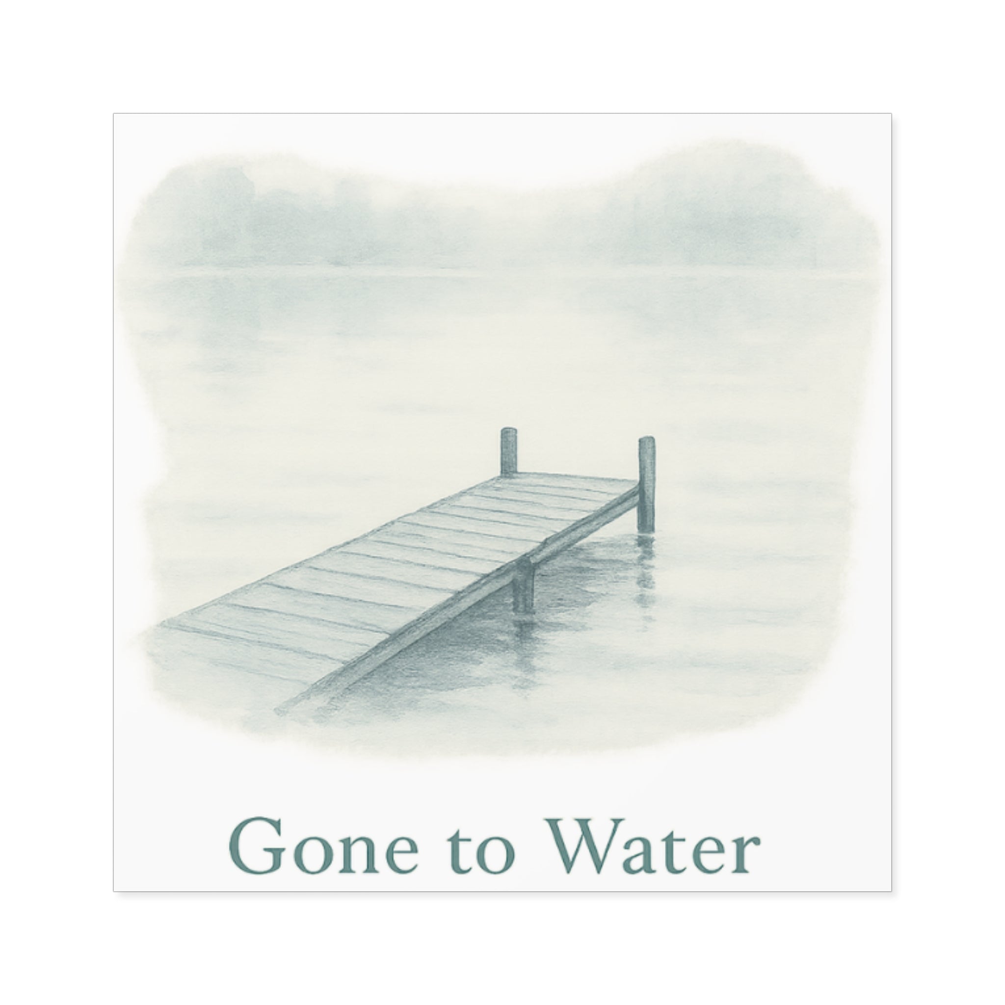 Gone to Water Square Stickers