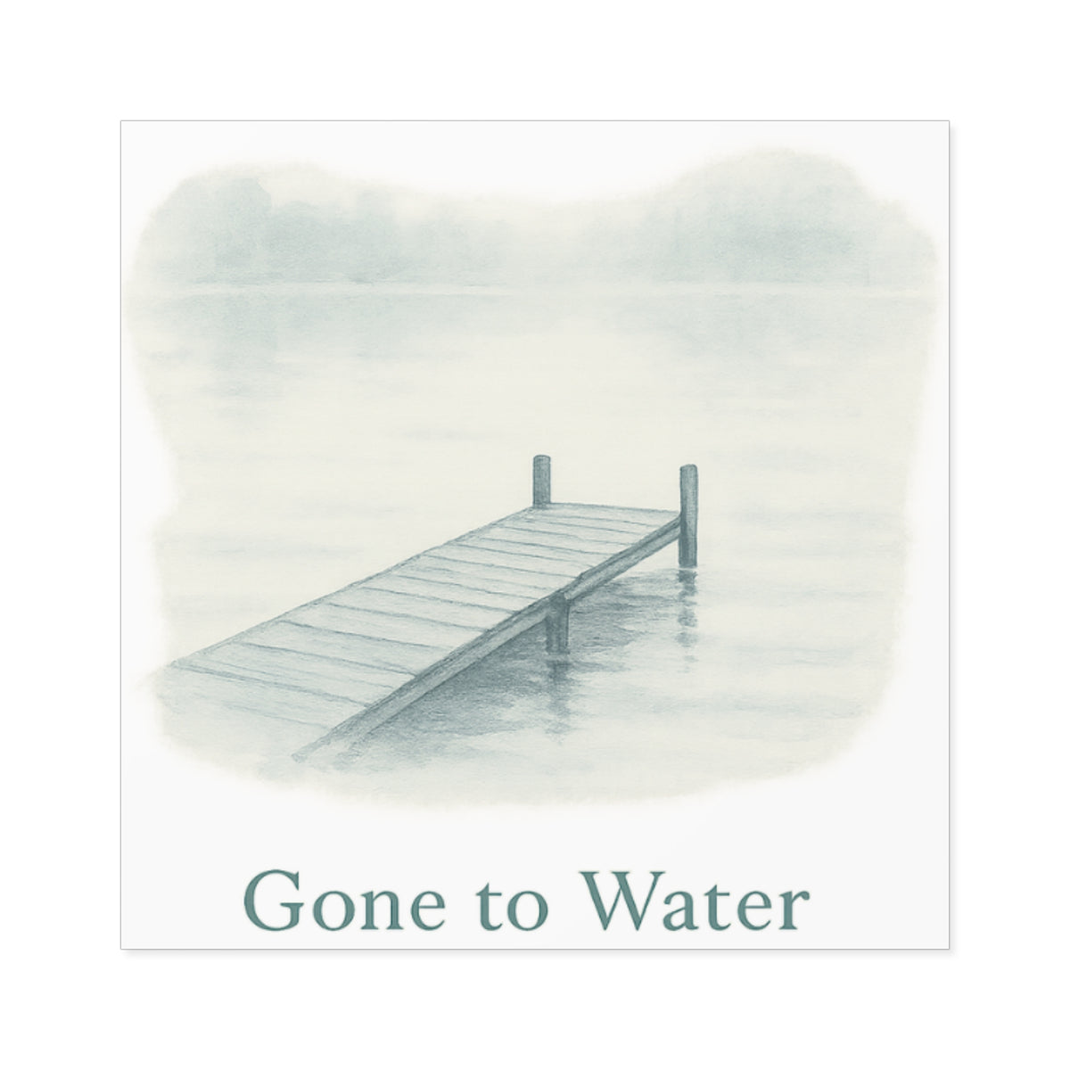 Gone to Water Square Stickers