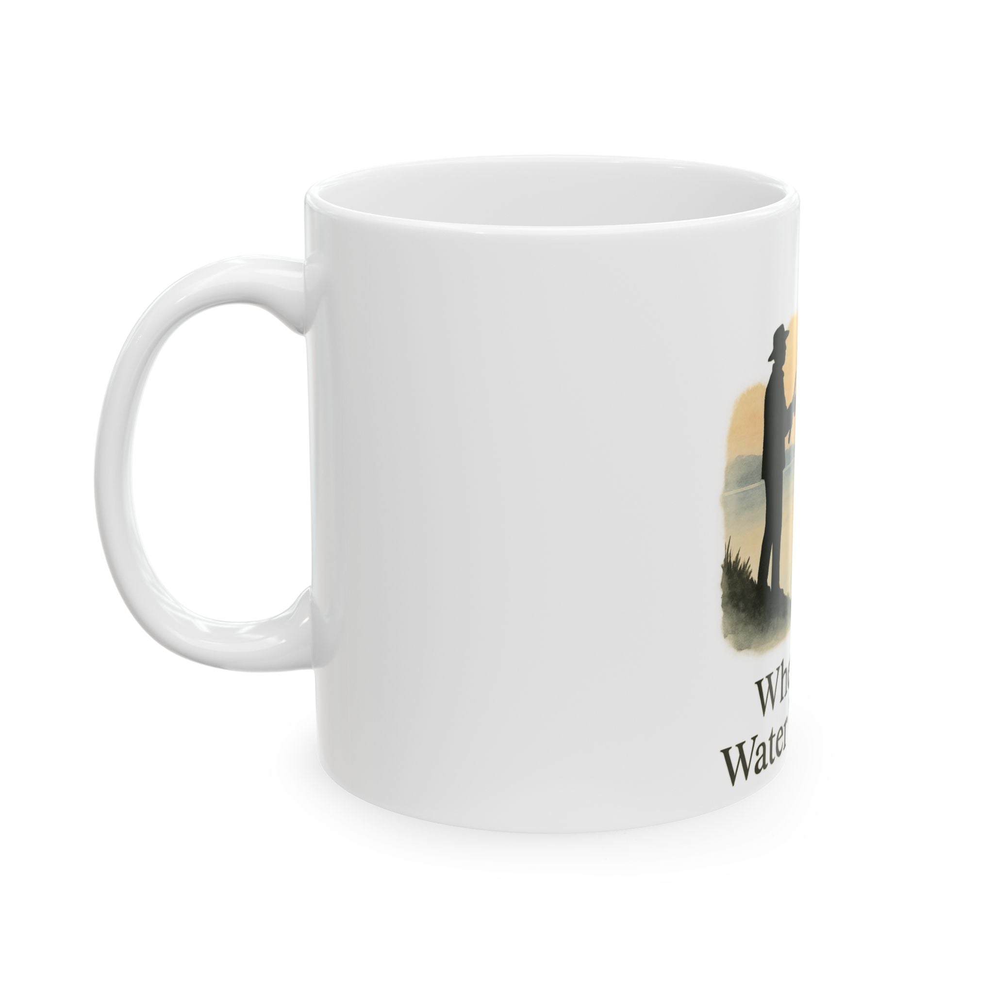 Fishing Vibes Ceramic Mug – "Where the Water Whispers"