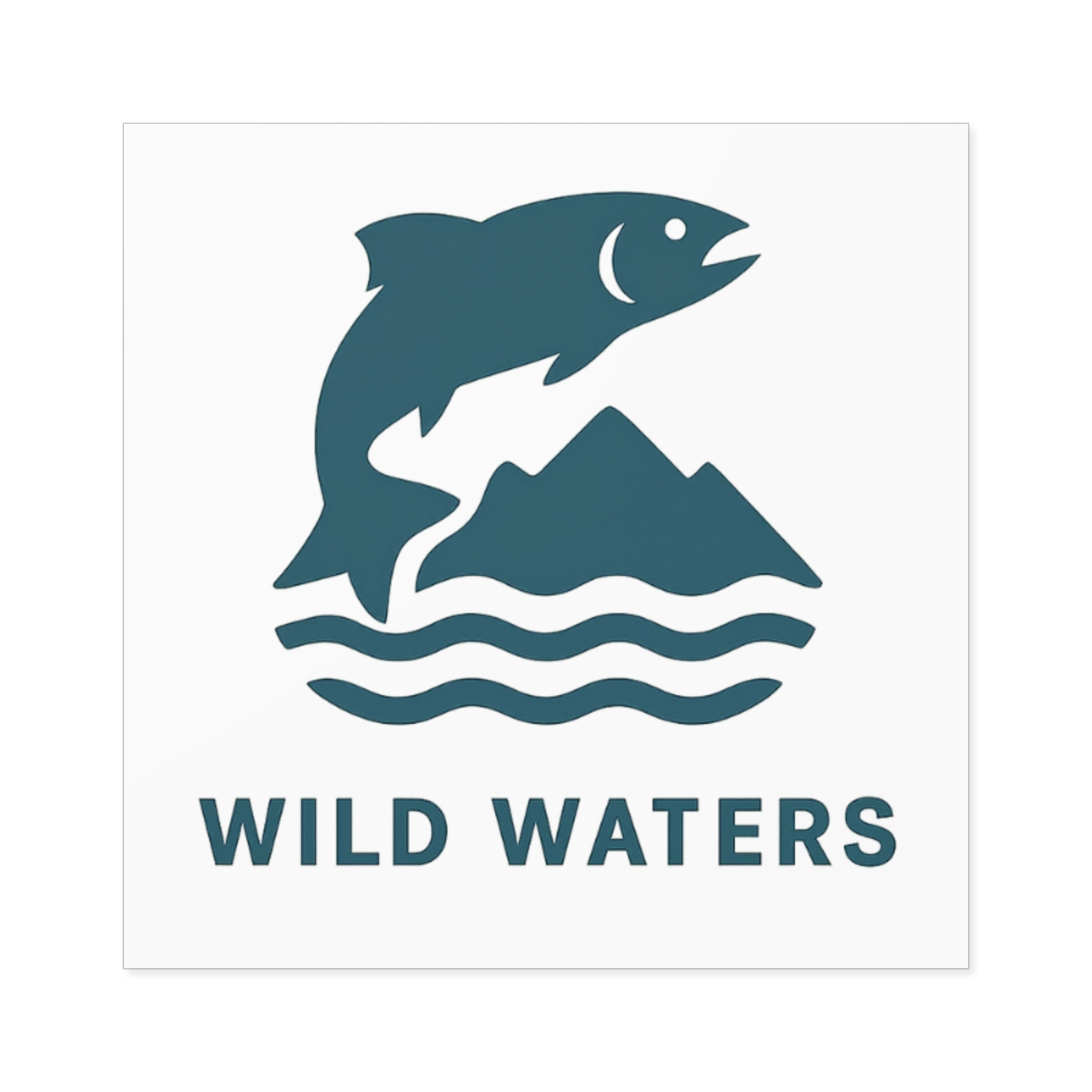 Wild Waters Outdoor Square Stickers