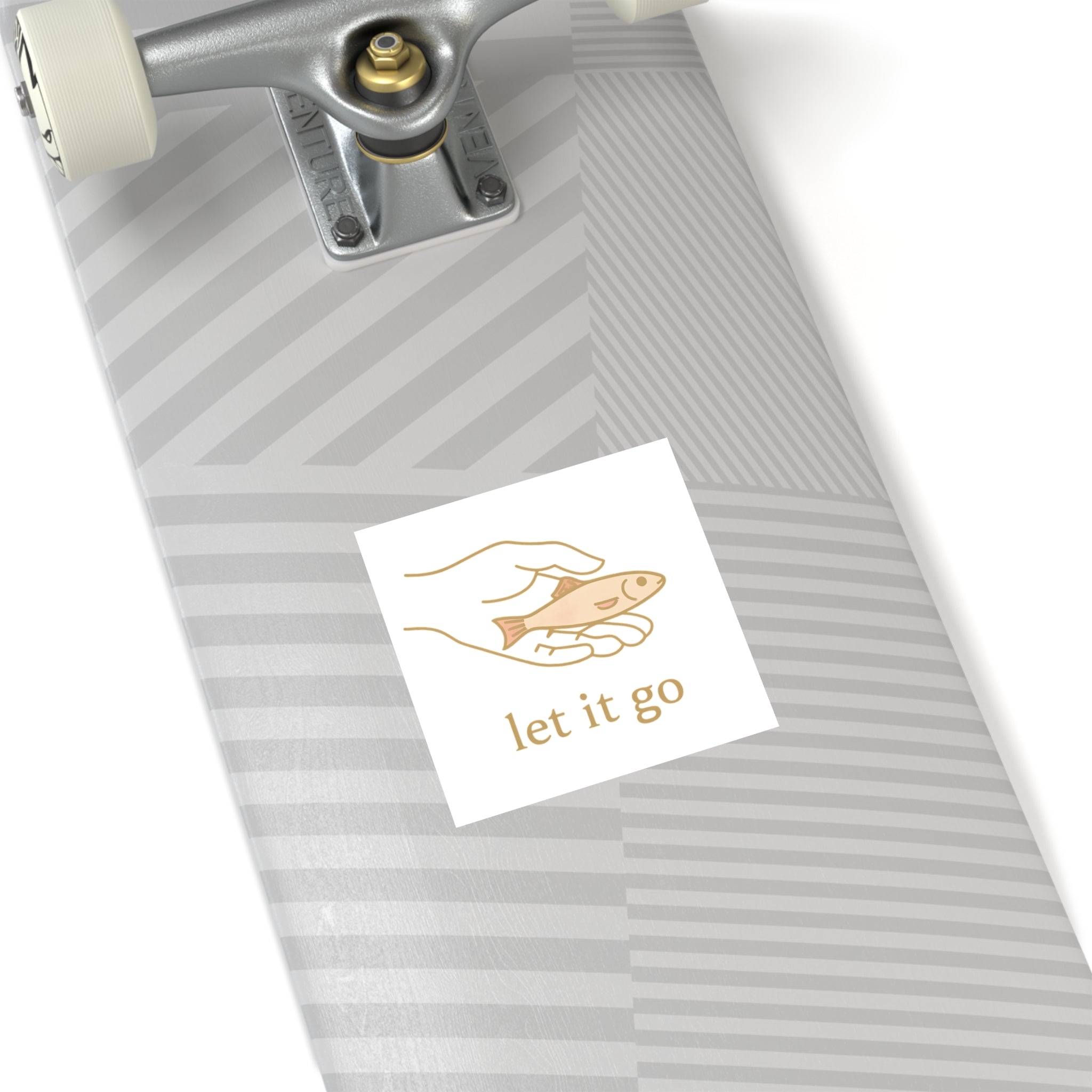 Let It Go Square Stickers