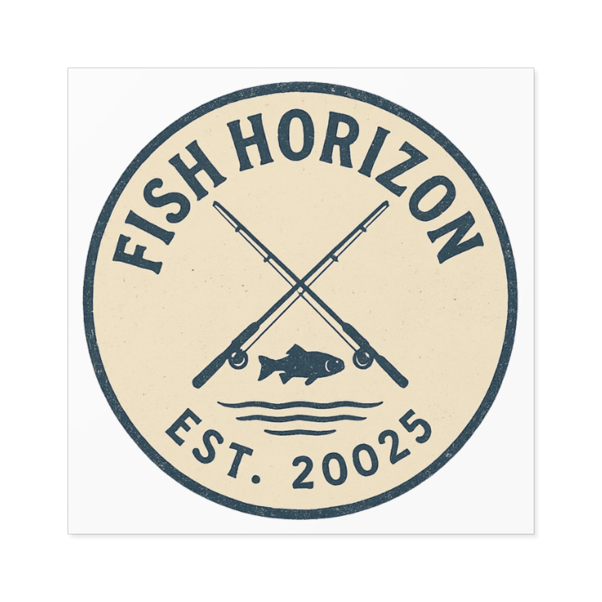 Fish Horizon Square Stickers