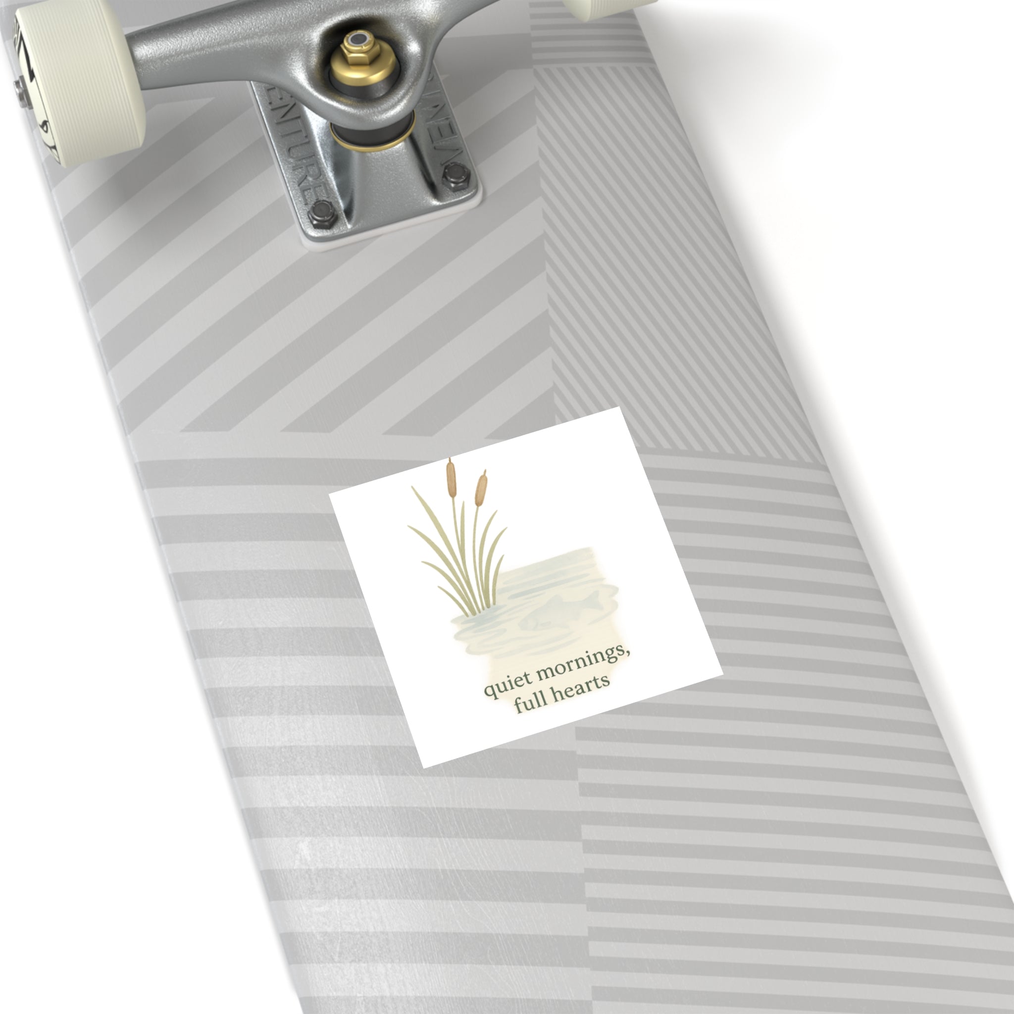Nature-Inspired Square Stickers - "Quiet Mornings, Full Hearts"