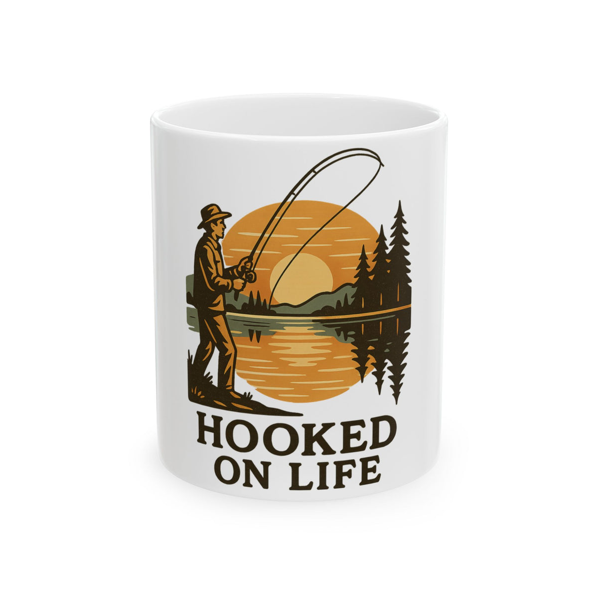 Hooked on Life Fishing Mug