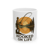 Hooked on Life Fishing Mug