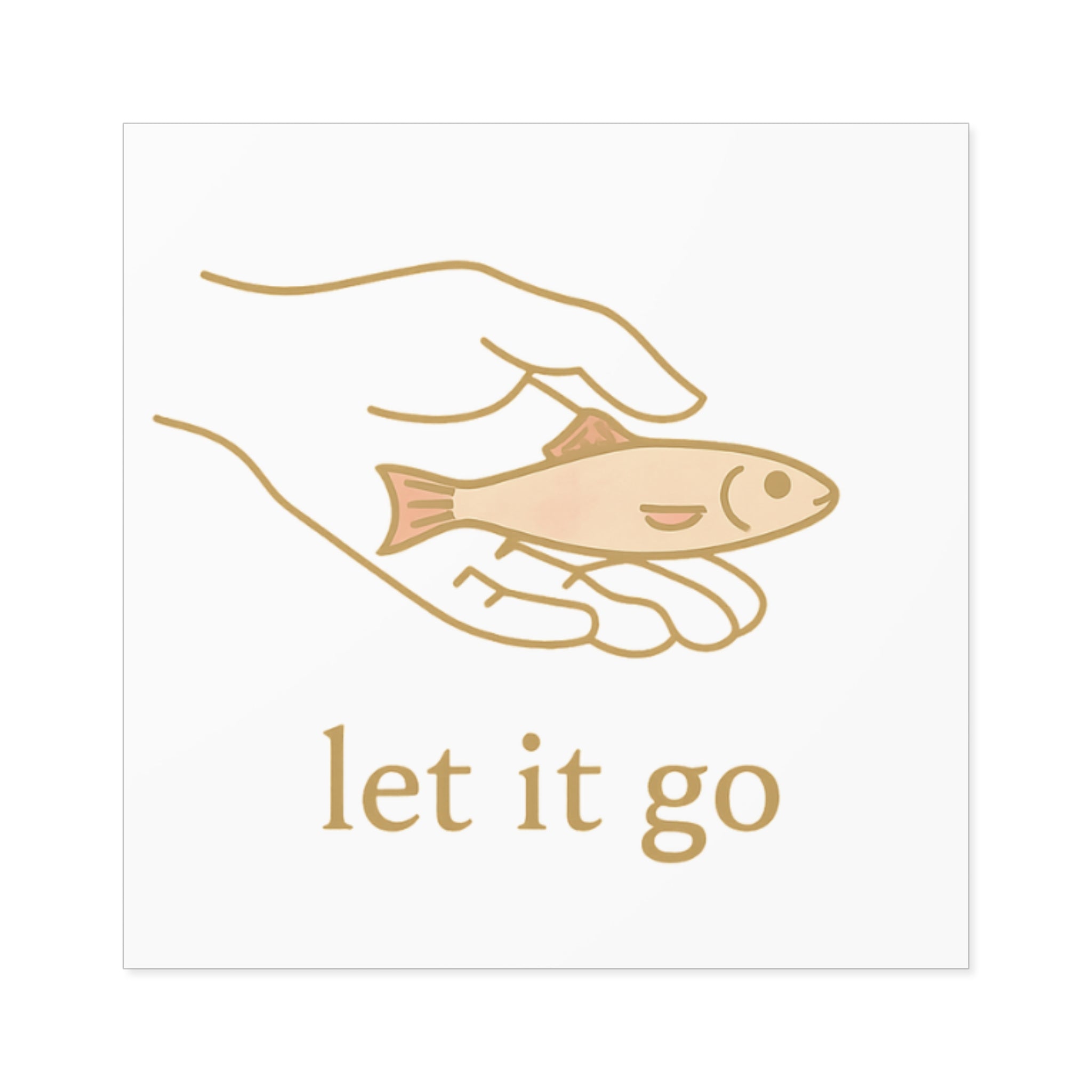 Let It Go Square Stickers