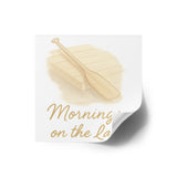 Mornings on the Lake Square Stickers