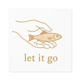 Let It Go Square Stickers