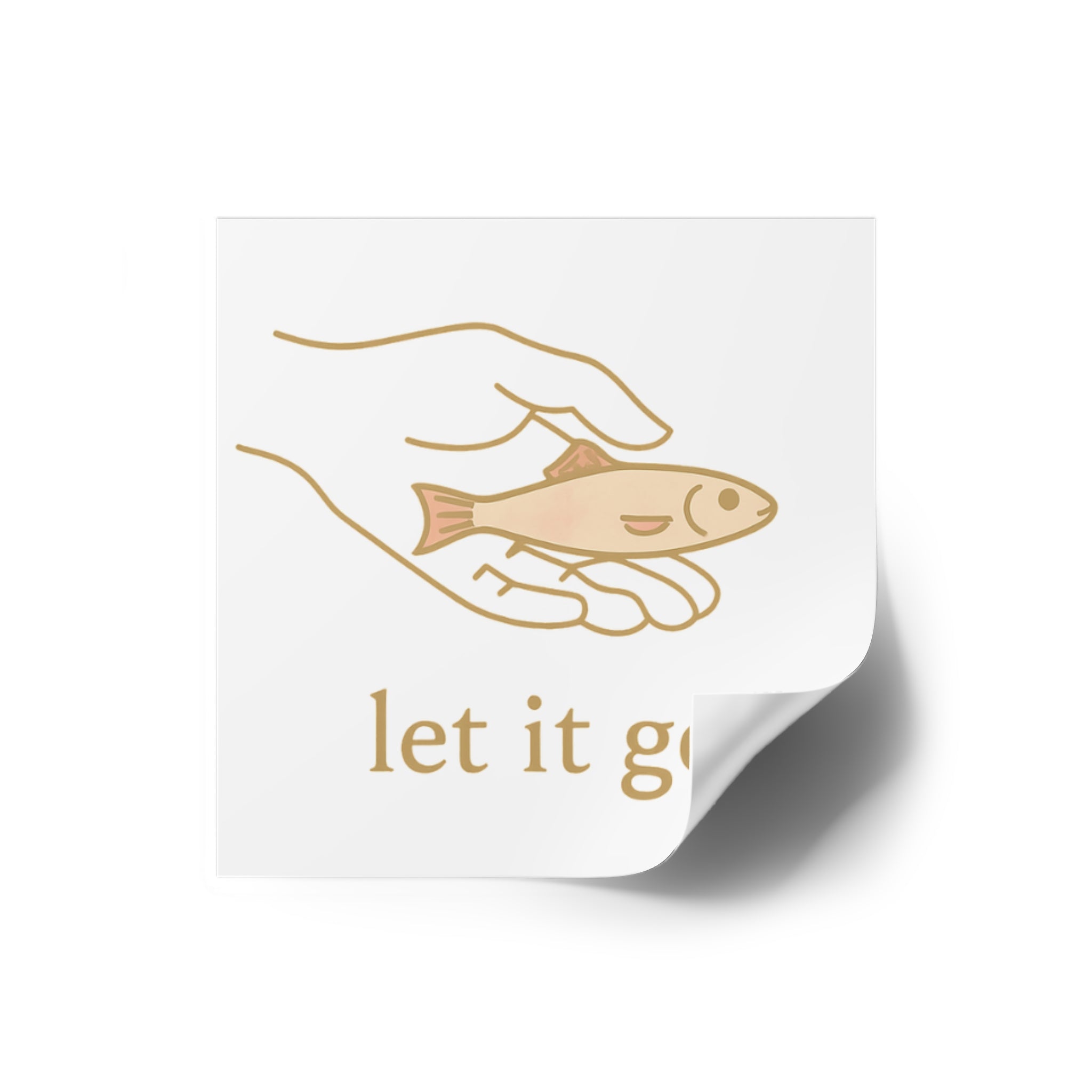 Let It Go Square Stickers