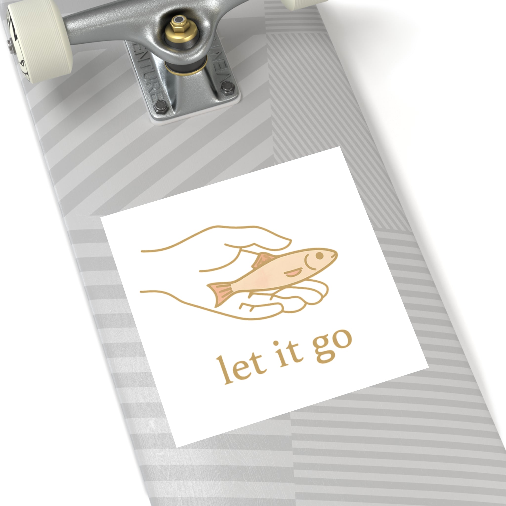 Let It Go Square Stickers