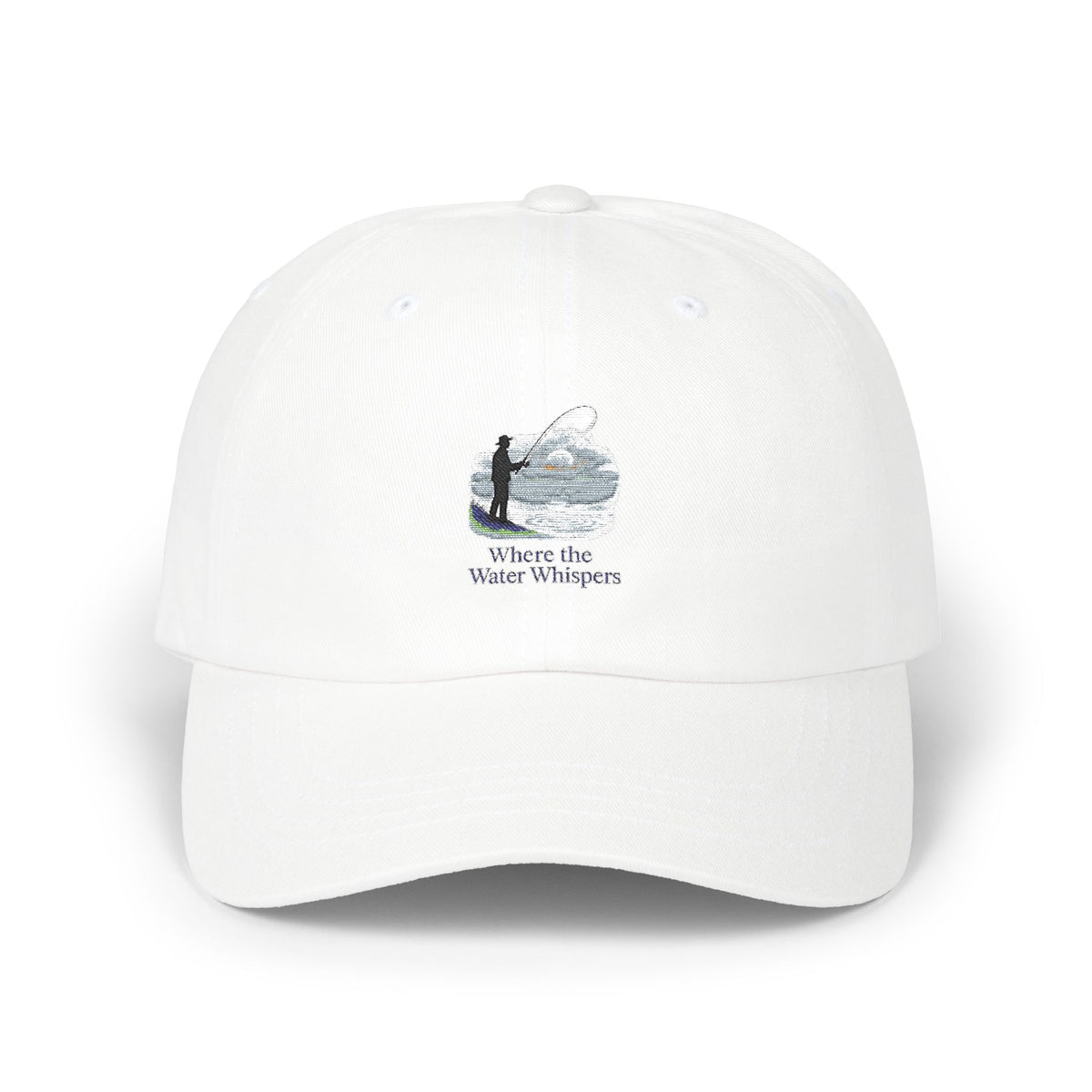 Fishing Dad Cap - "Where the Water Whispers"