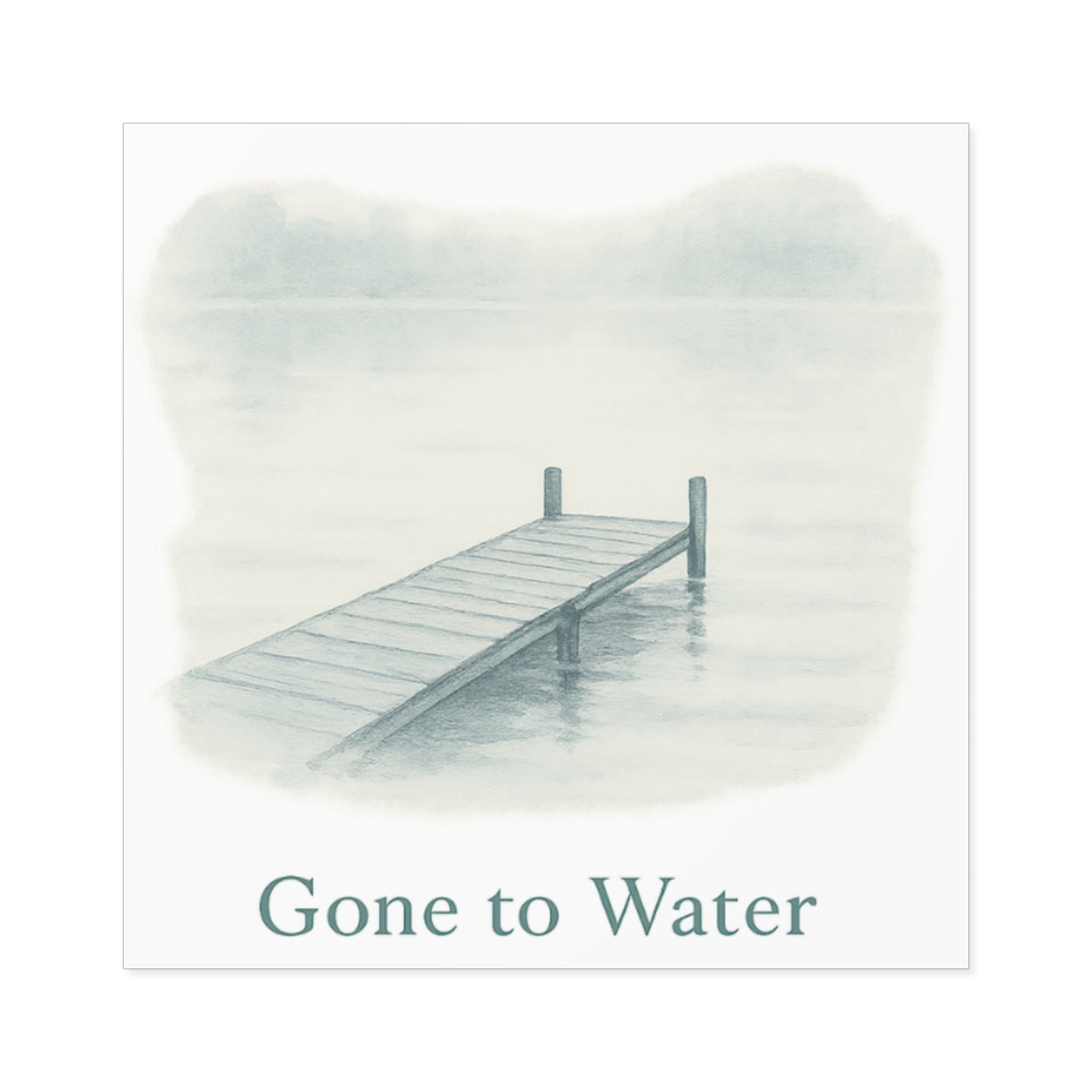 Gone to Water Square Stickers