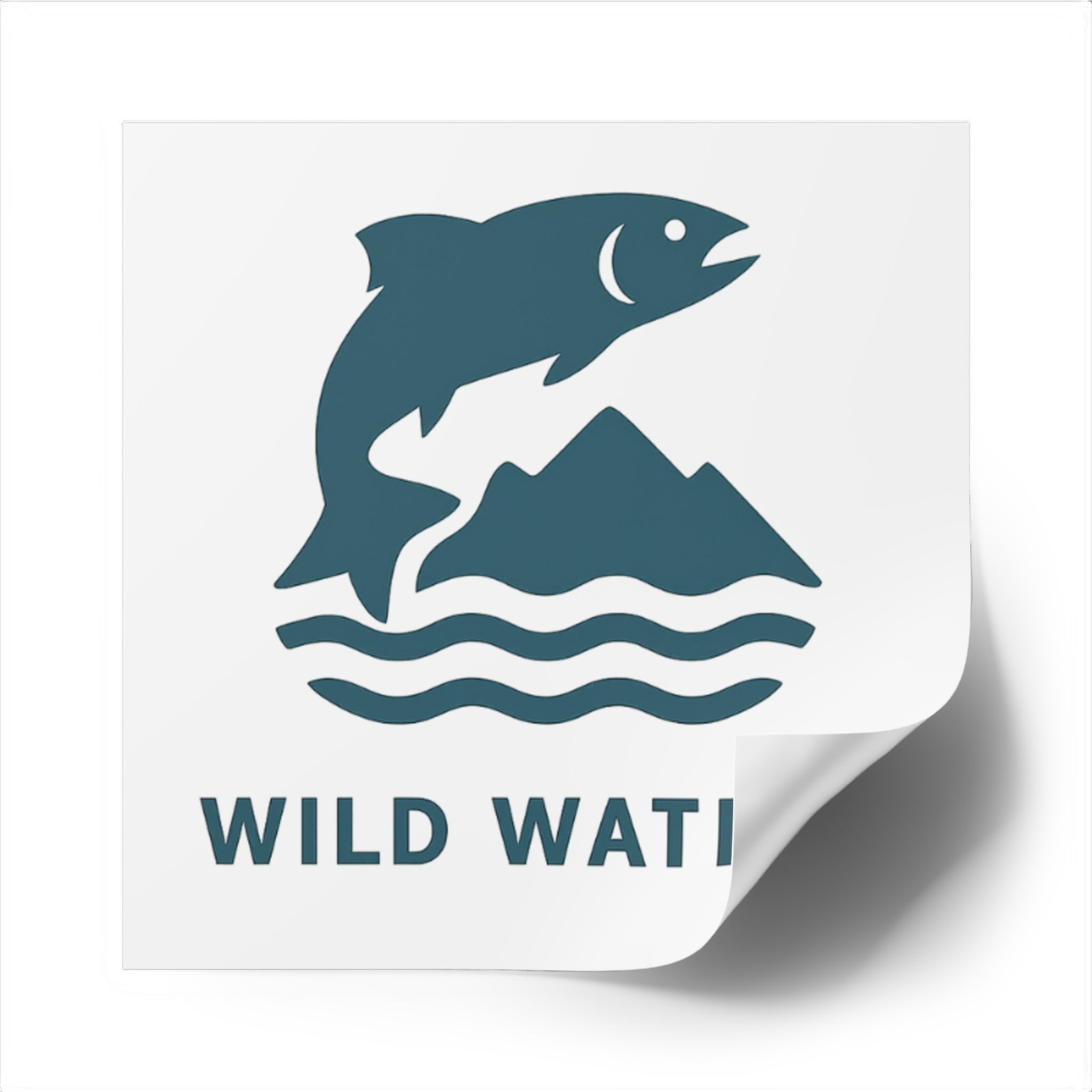 Wild Waters Outdoor Square Stickers