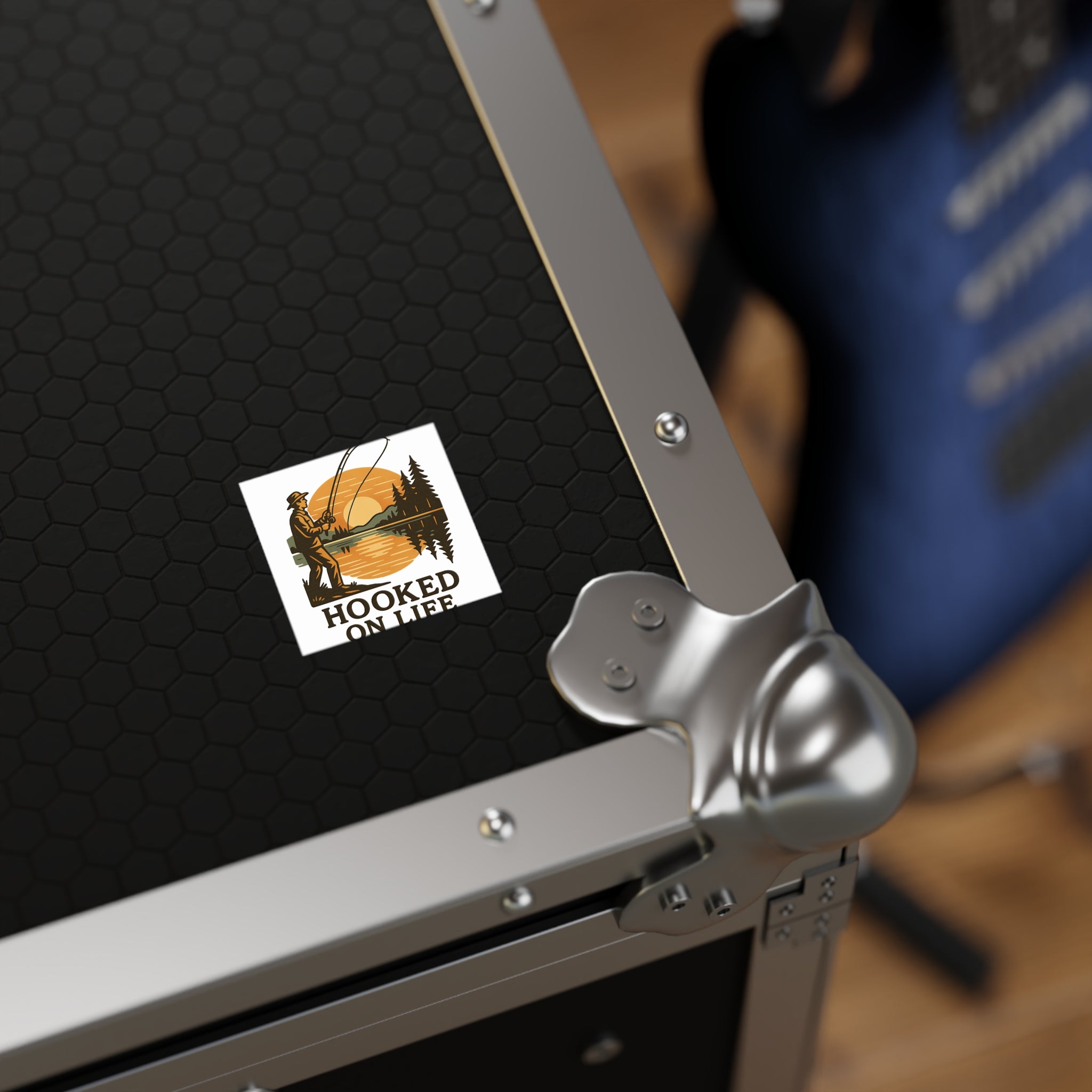 Fishing Theme Square Stickers