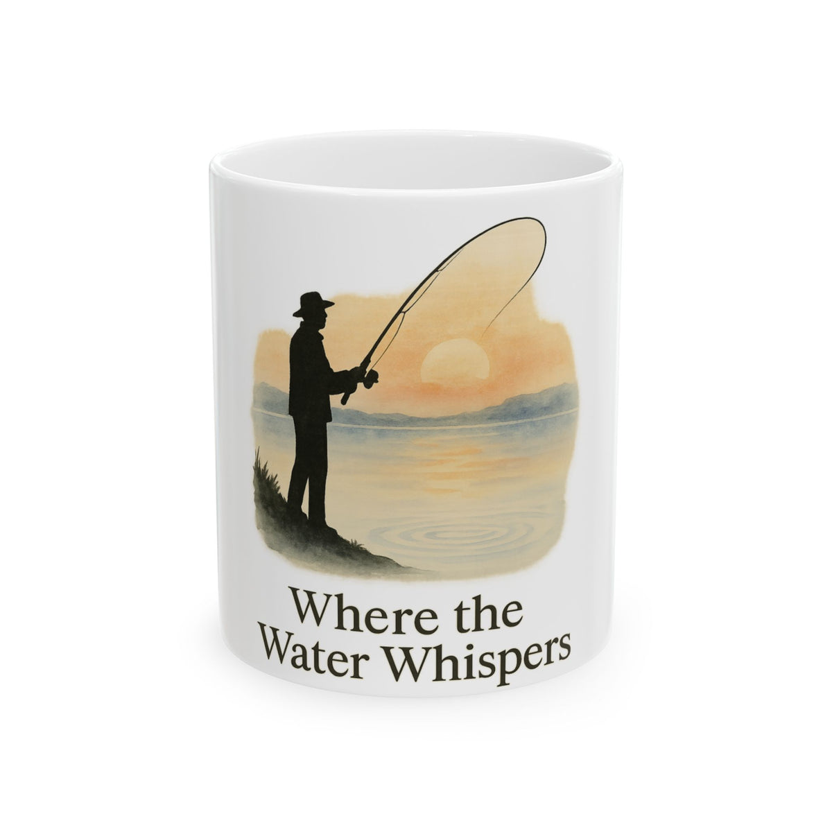 Fishing Vibes Ceramic Mug – "Where the Water Whispers"