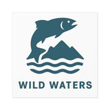 Wild Waters Outdoor Square Stickers