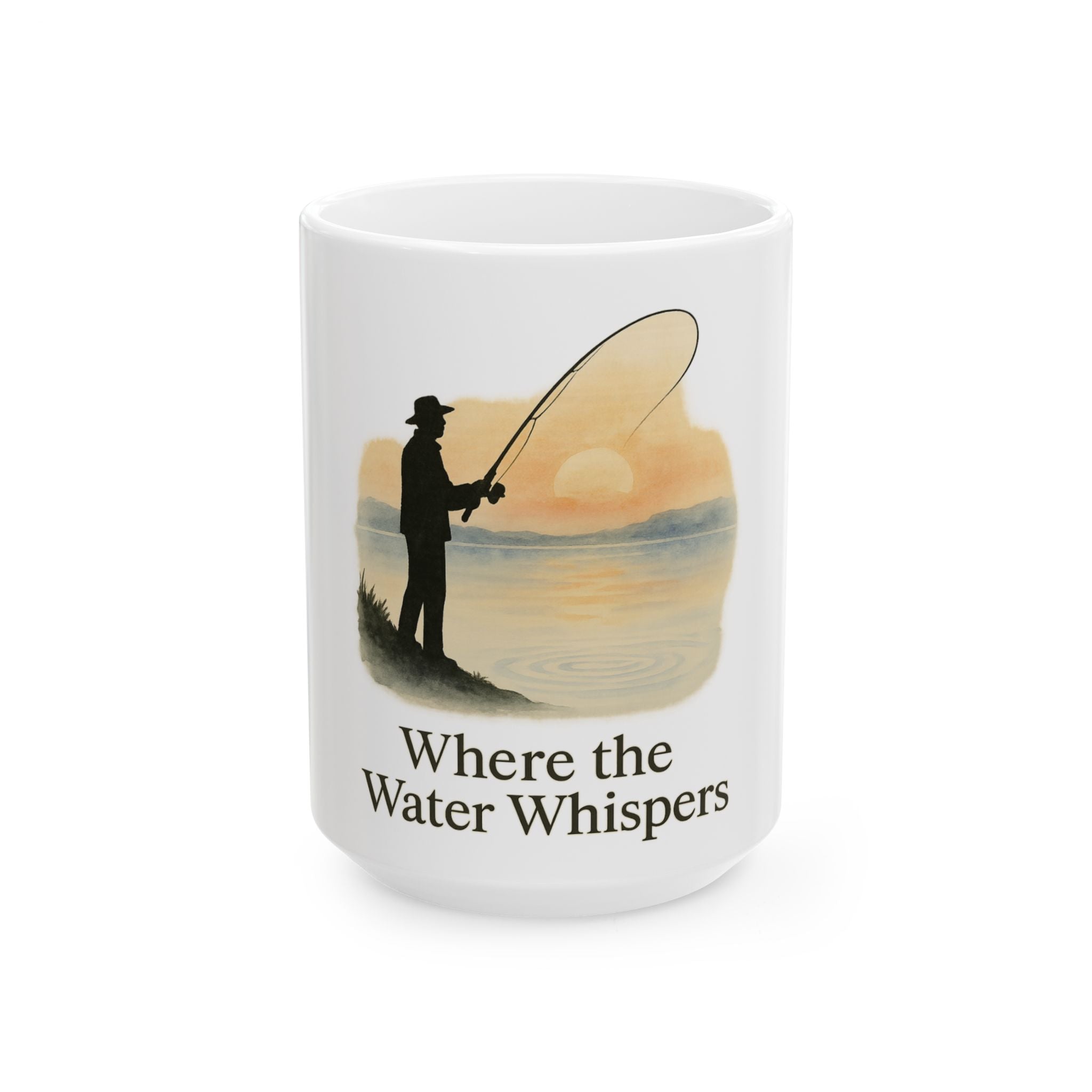 Fishing Vibes Ceramic Mug – "Where the Water Whispers"