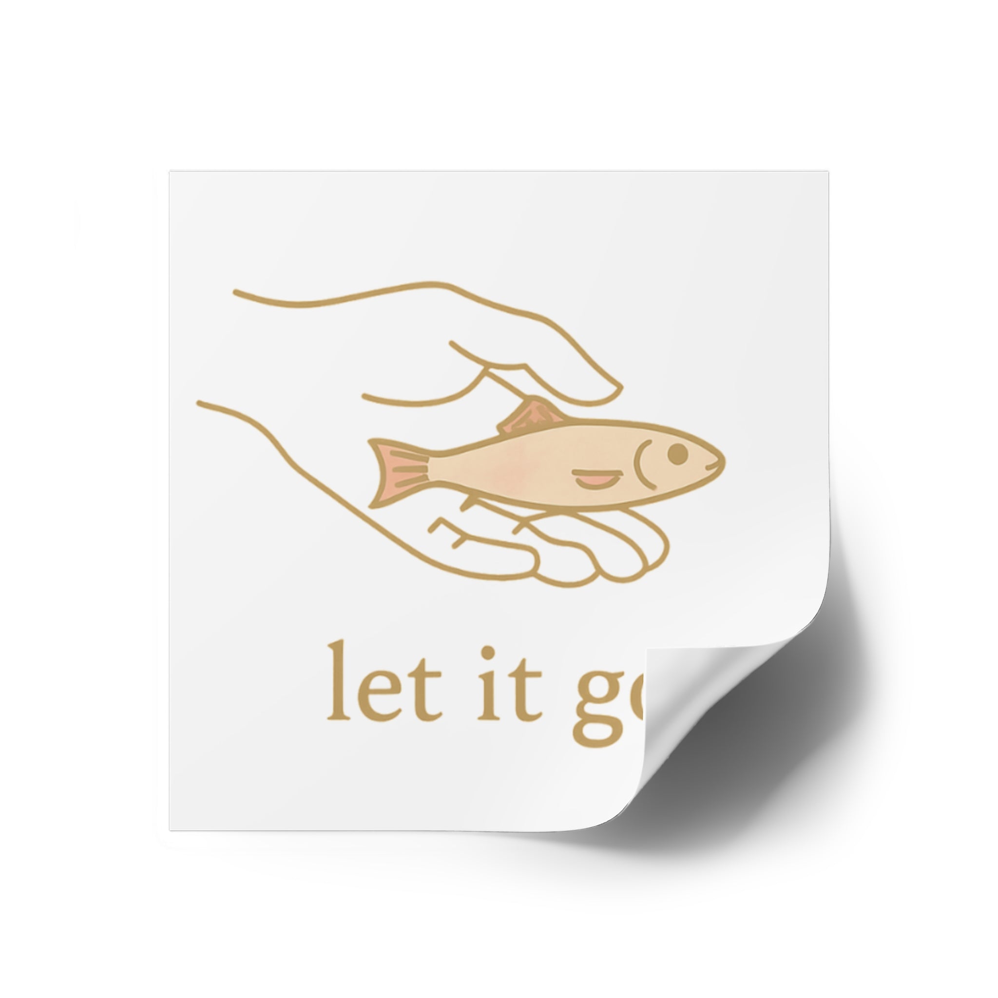 Let It Go Square Stickers