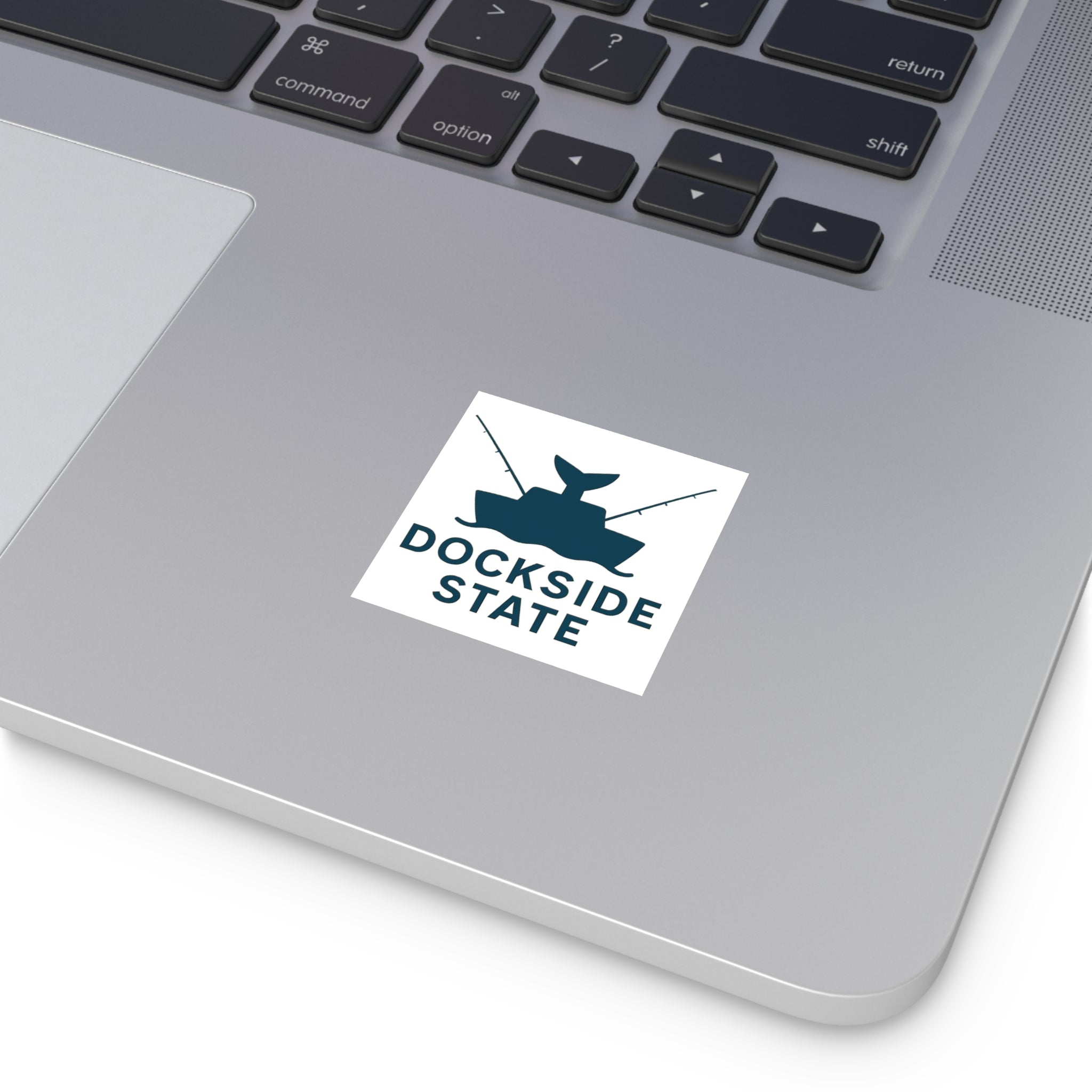 Dockside State Outdoor Square Stickers - Nautical Fishing Decor