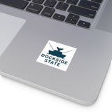Dockside State Outdoor Square Stickers - Nautical Fishing Decor