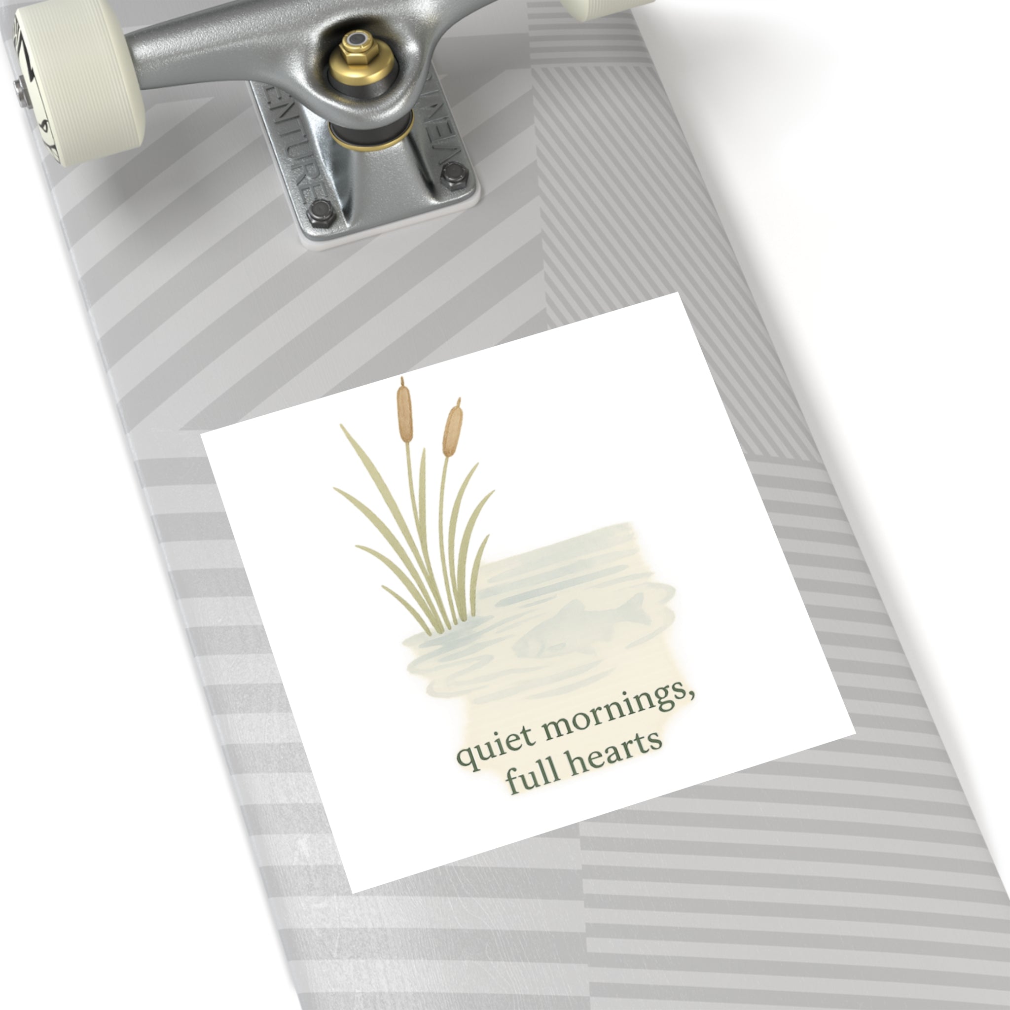 Nature-Inspired Square Stickers - "Quiet Mornings, Full Hearts"