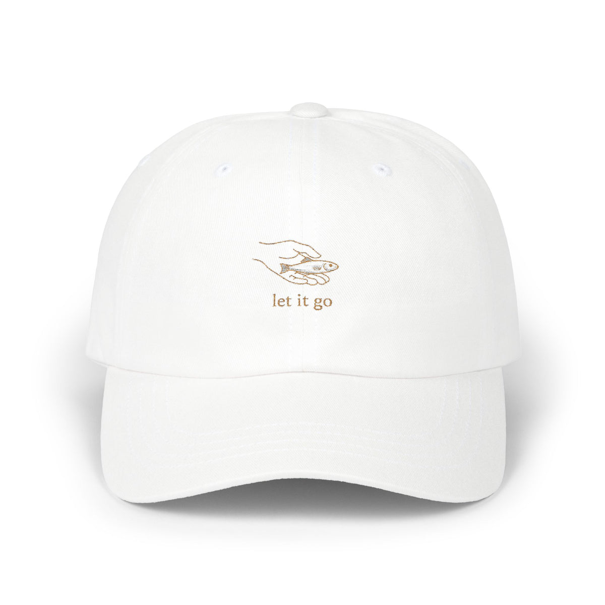 'Let It Go' White Baseball Hat