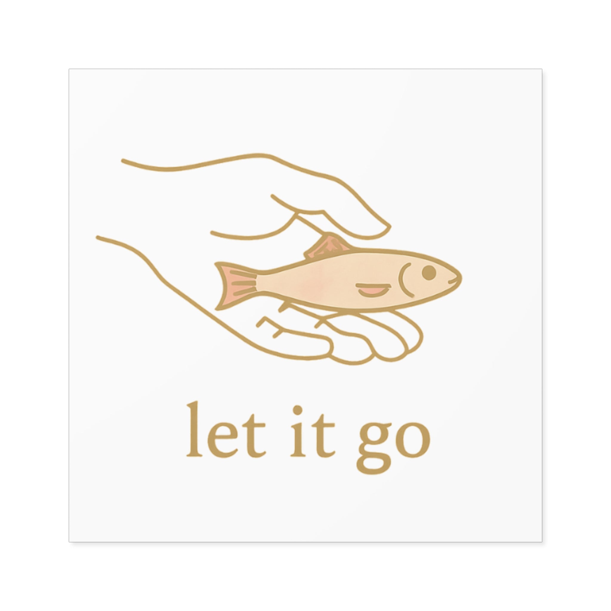 Let It Go Square Stickers