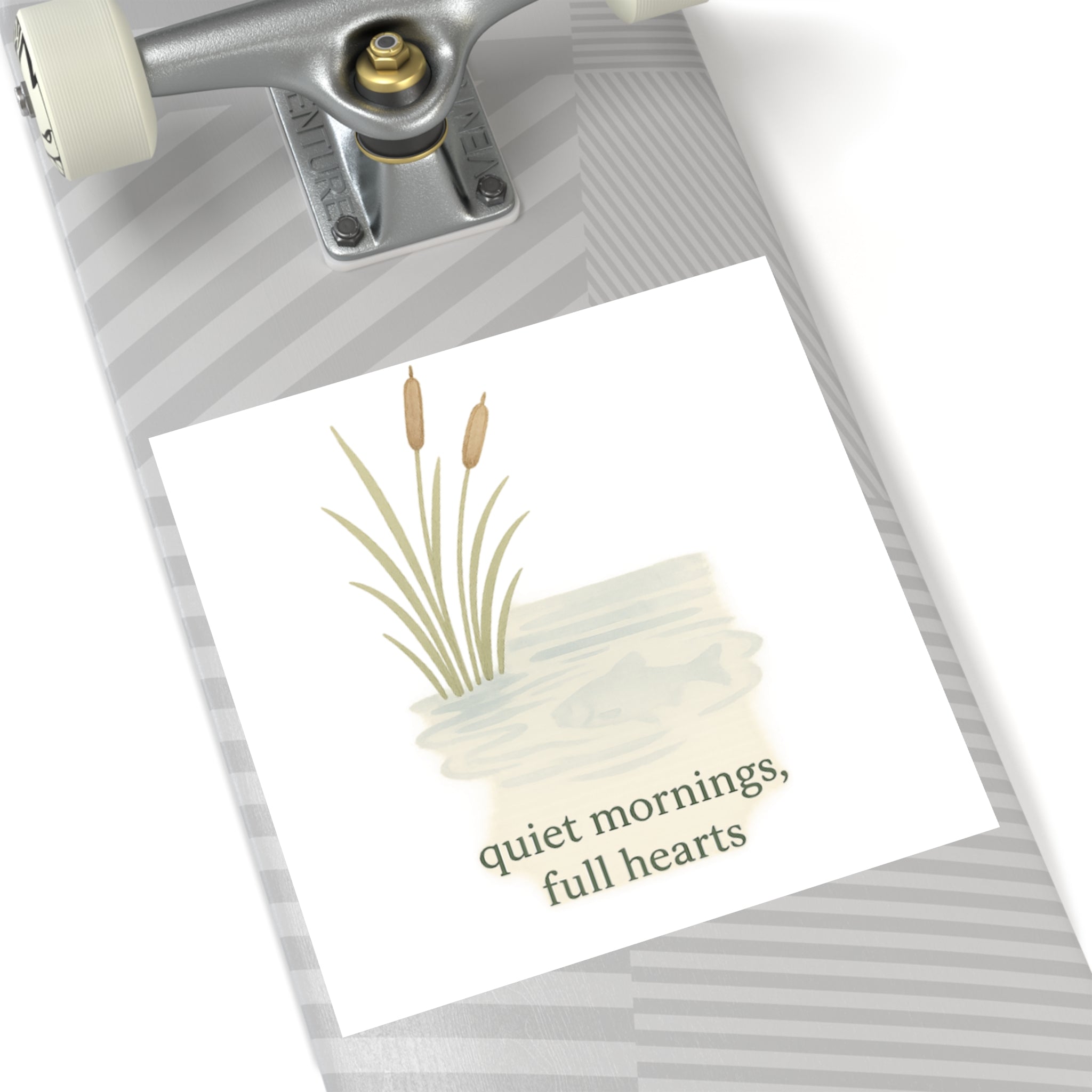 Nature-Inspired Square Stickers - "Quiet Mornings, Full Hearts"