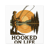 Fishing Theme Square Stickers