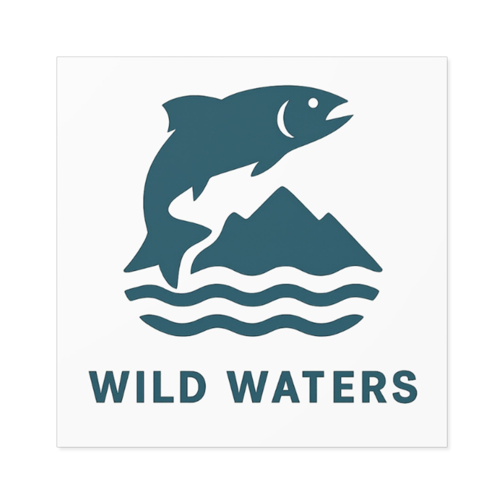 Wild Waters Outdoor Square Stickers