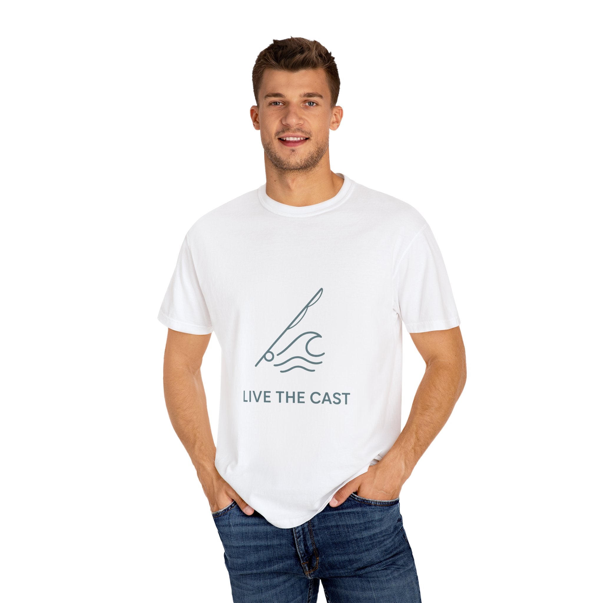 Live The Cast Unisex Garment-Dyed Fishing T-Shirt