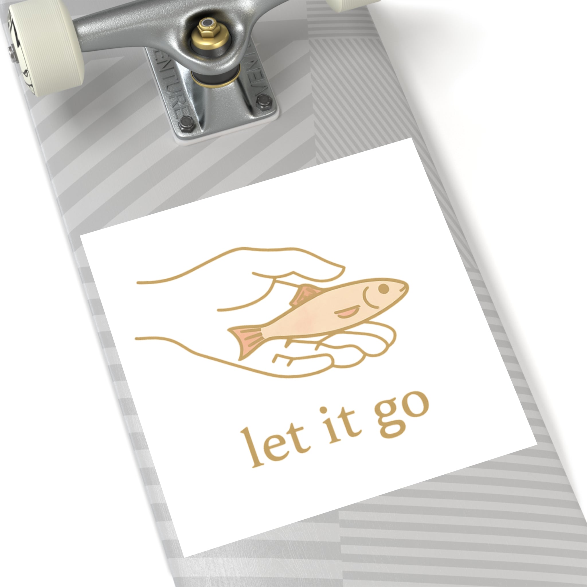 Let It Go Square Stickers