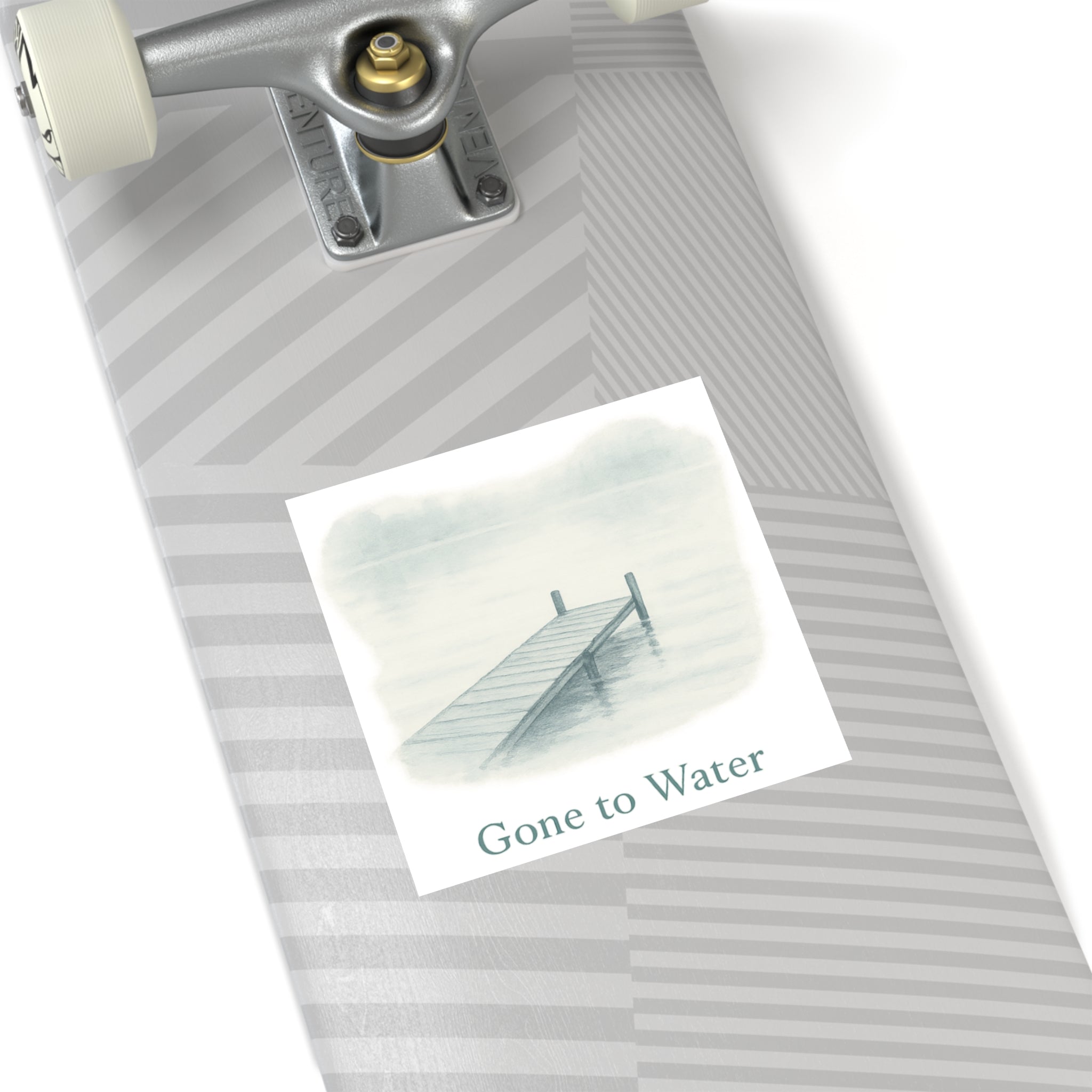 Gone to Water Square Stickers