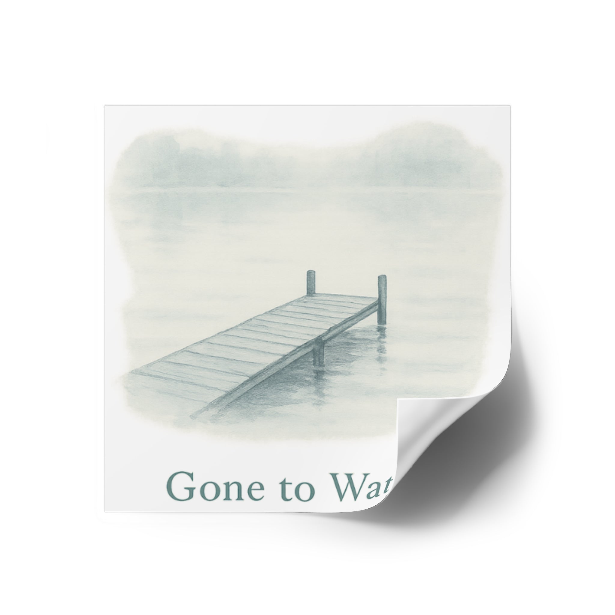 Gone to Water Square Stickers