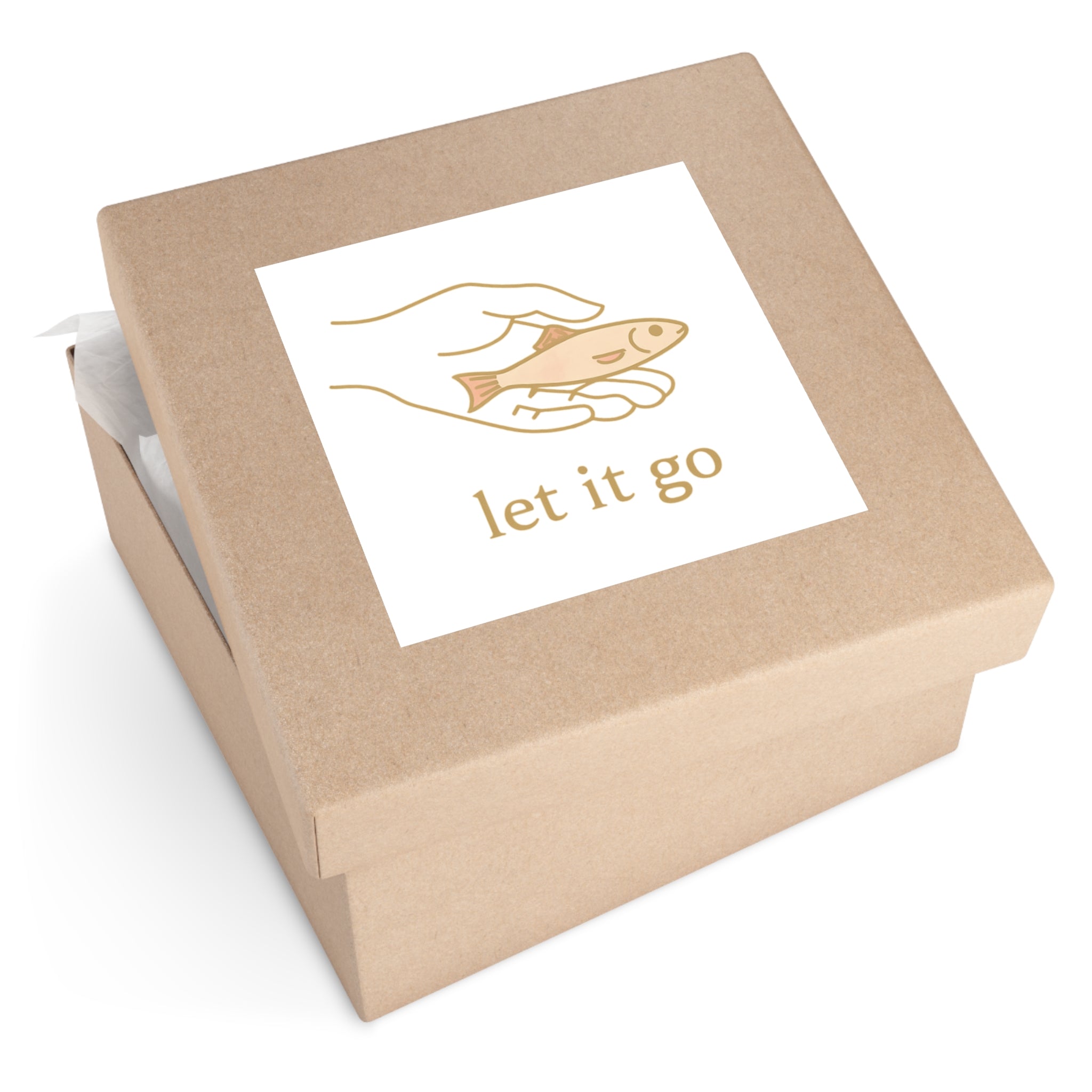 Let It Go Square Stickers