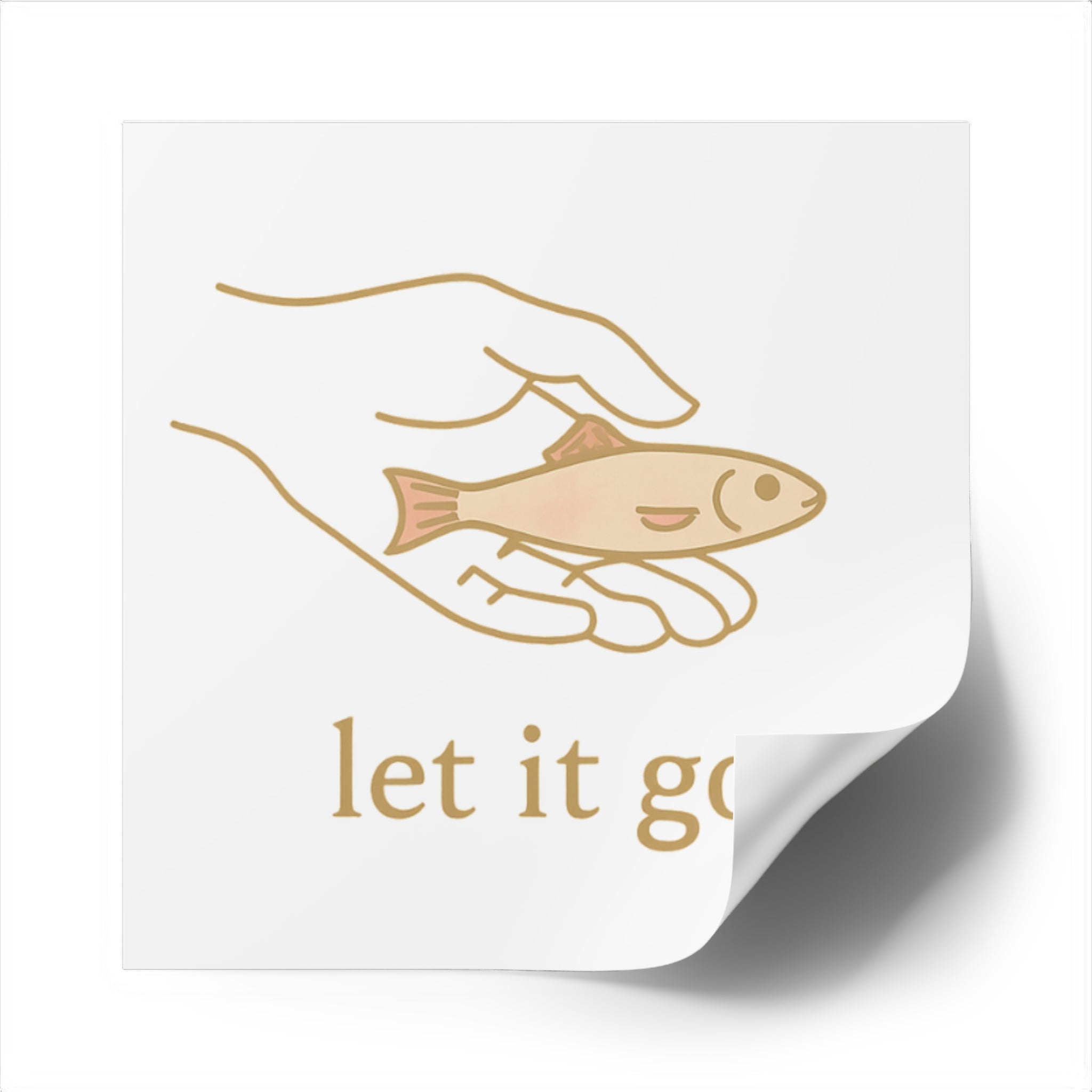 Let It Go Square Stickers