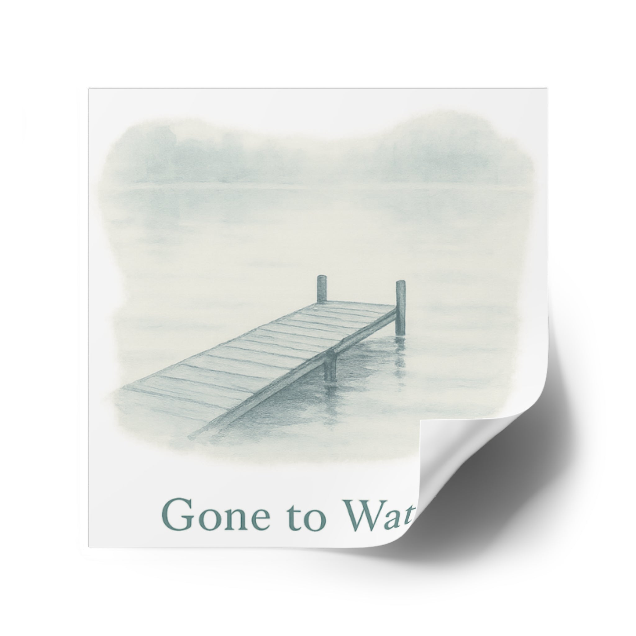 Gone to Water Square Stickers