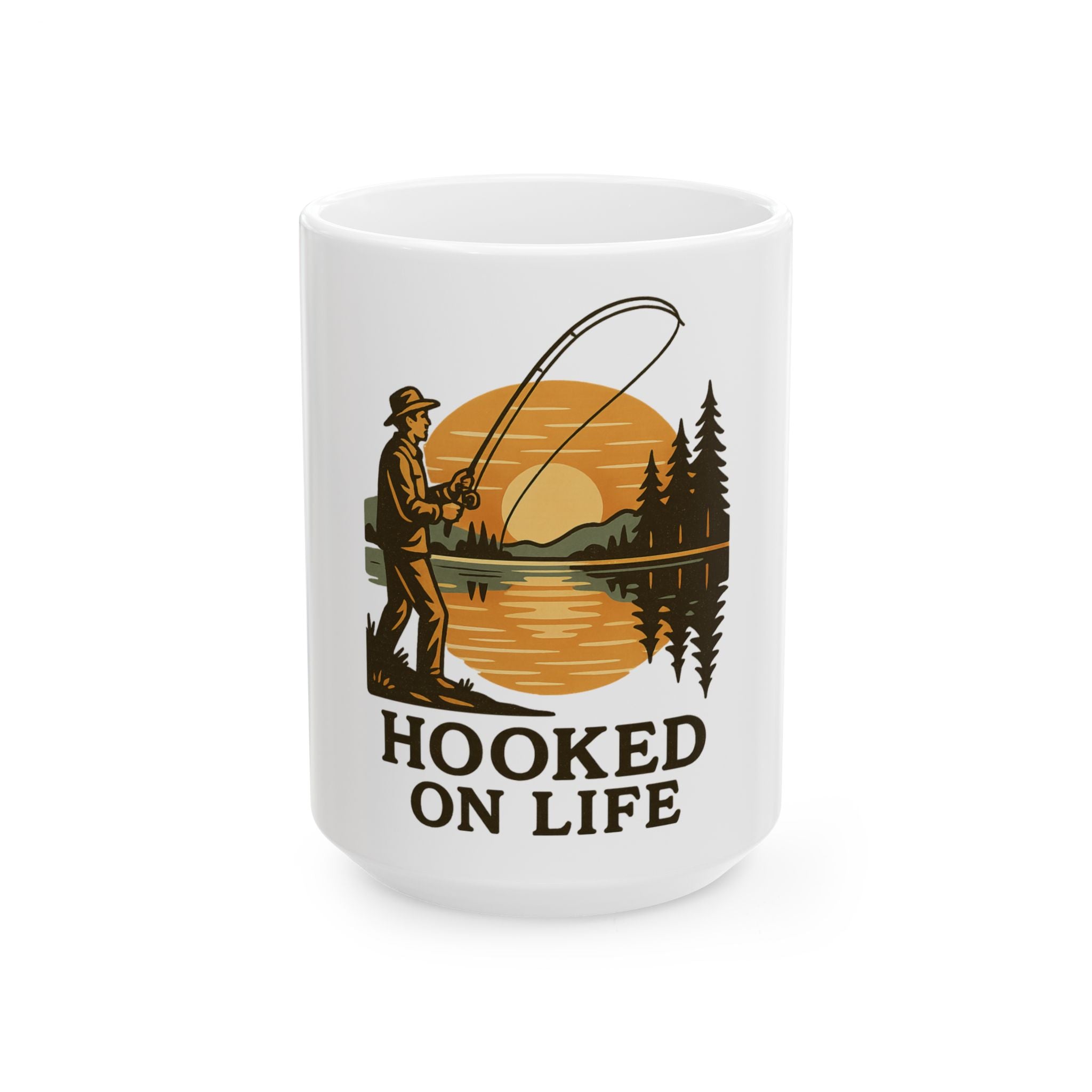 Hooked on Life Fishing Mug