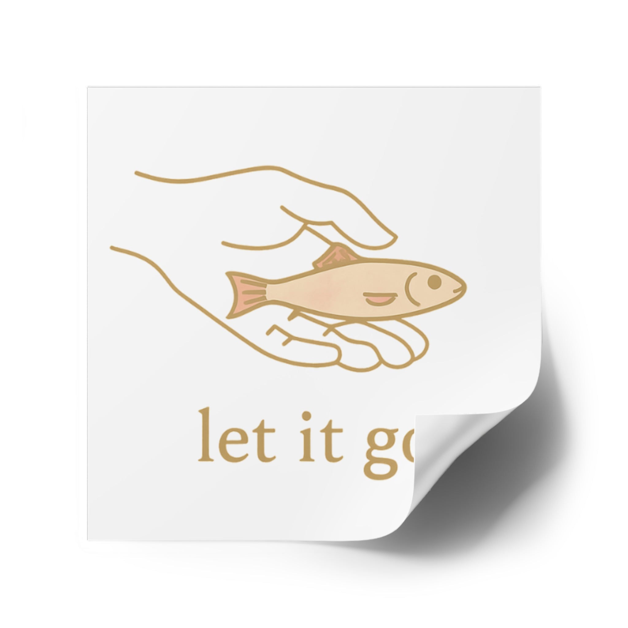 Let It Go Square Stickers