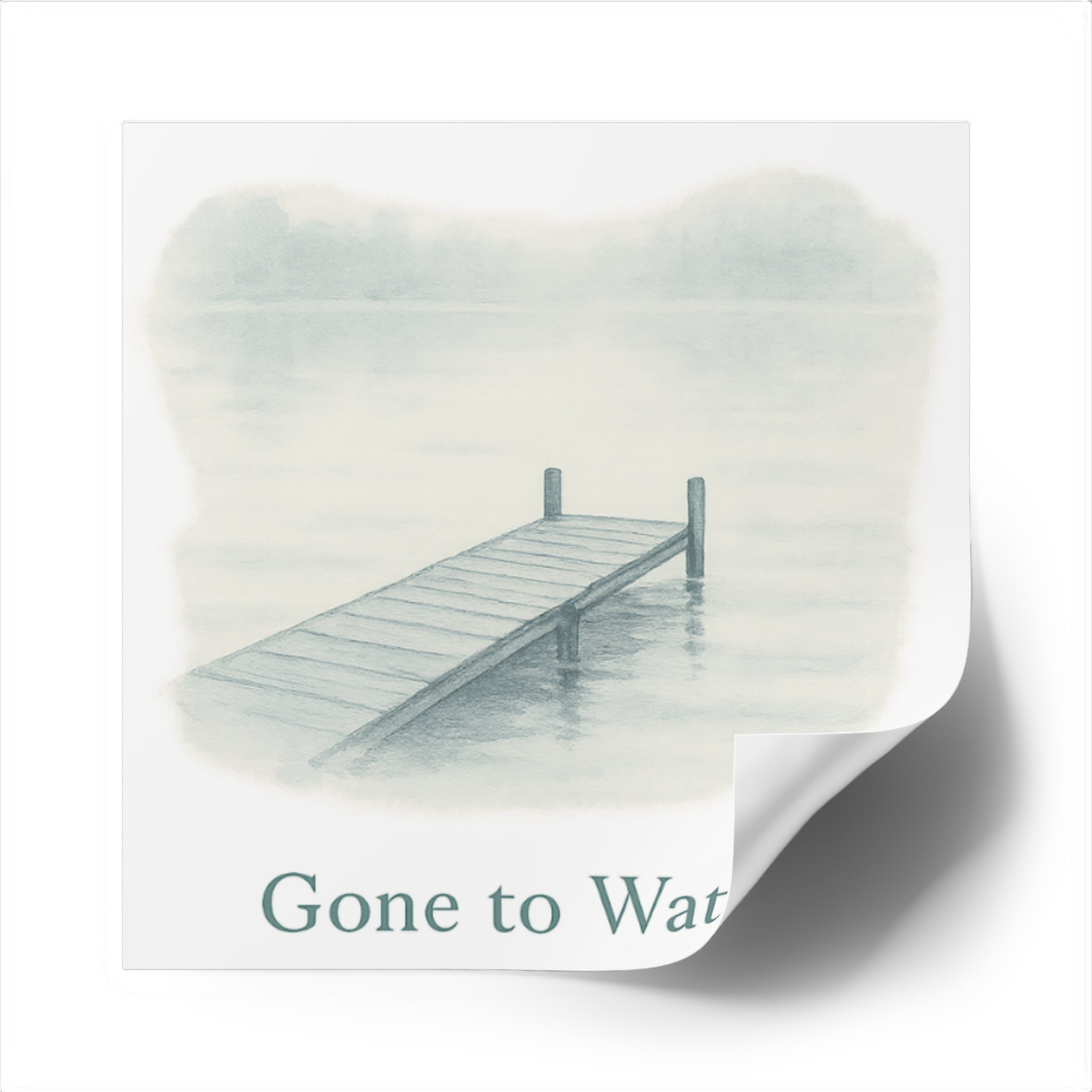 Gone to Water Square Stickers