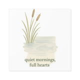 Nature-Inspired Square Stickers - "Quiet Mornings, Full Hearts"