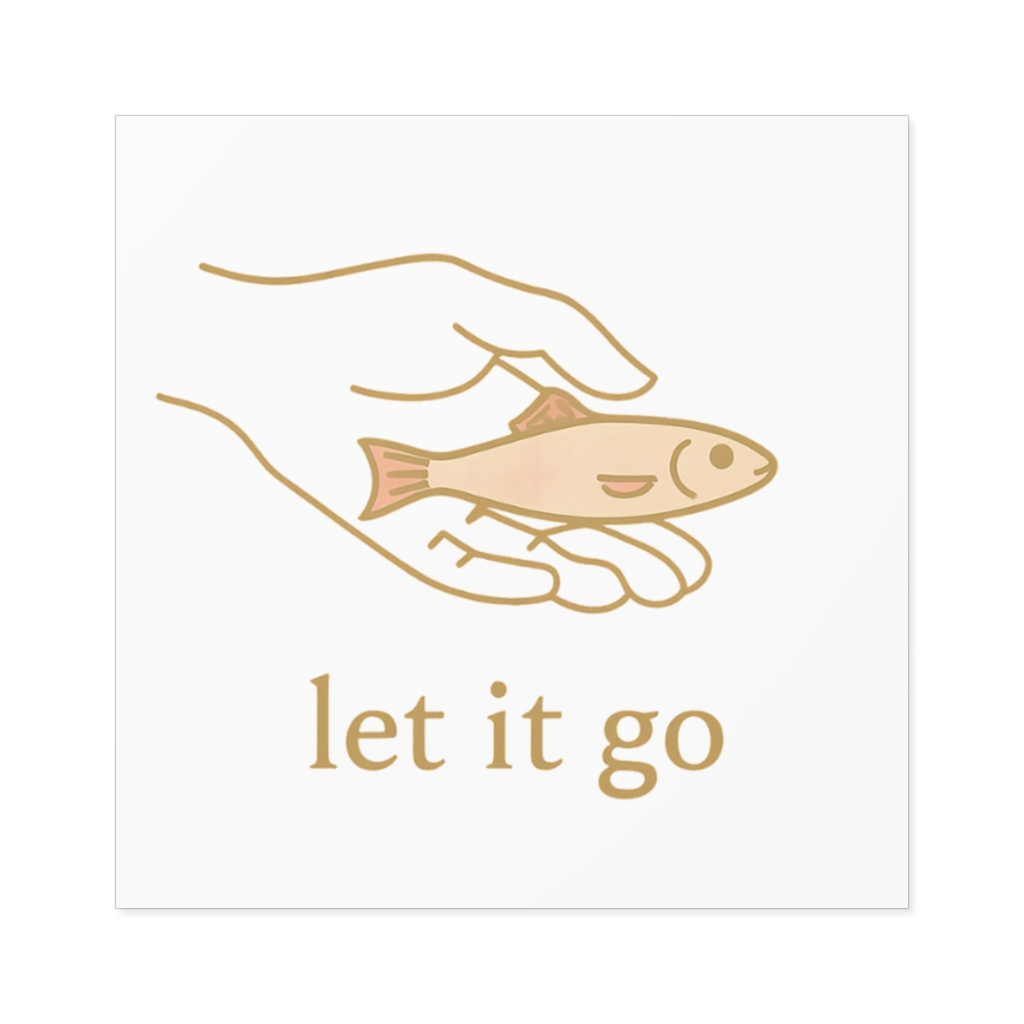 Let It Go Square Stickers